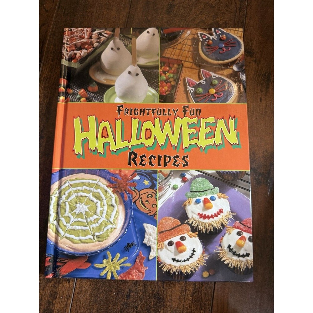 Vintage 2000 Frightfully Fun Halloween Recipes Hardcover Kid Friendly Cook Book.